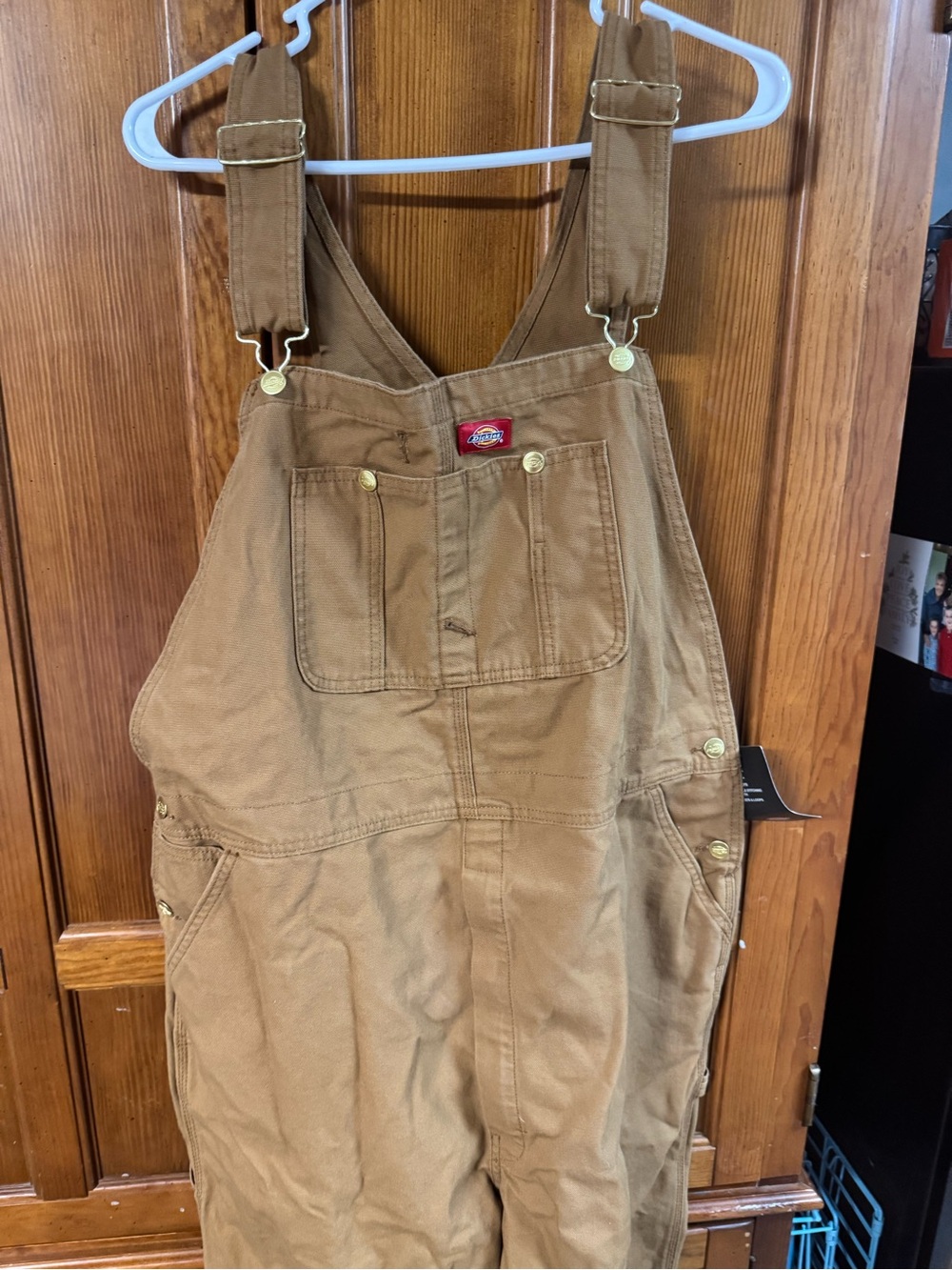 Brand New Dickies Tan Work Canvas Bib Overalls
